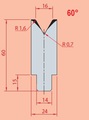 Zentrische Matrize V16-60°